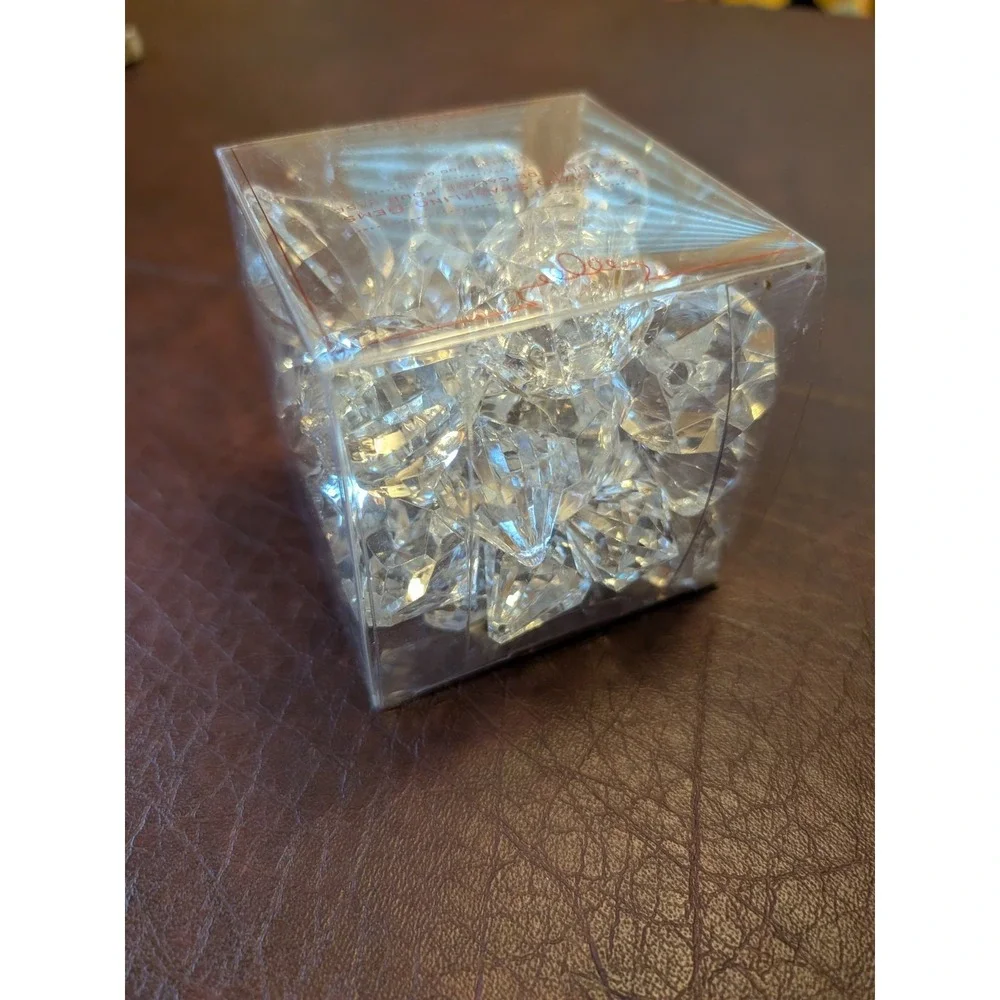 Pottery Barn Clear Decorative Multi Shape Size Holiday Sparkle Gems 10oz